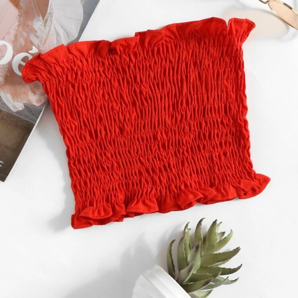 Red tube top